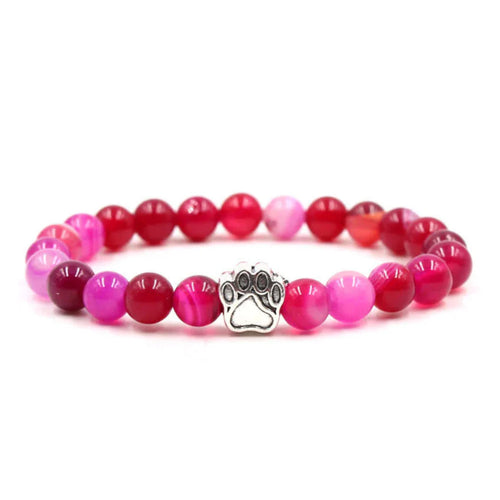Pink Heart Paw Bracelet